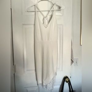 White Bodycon Pencil Dress With Lace Women’s Small Forever21 Engagement Dress